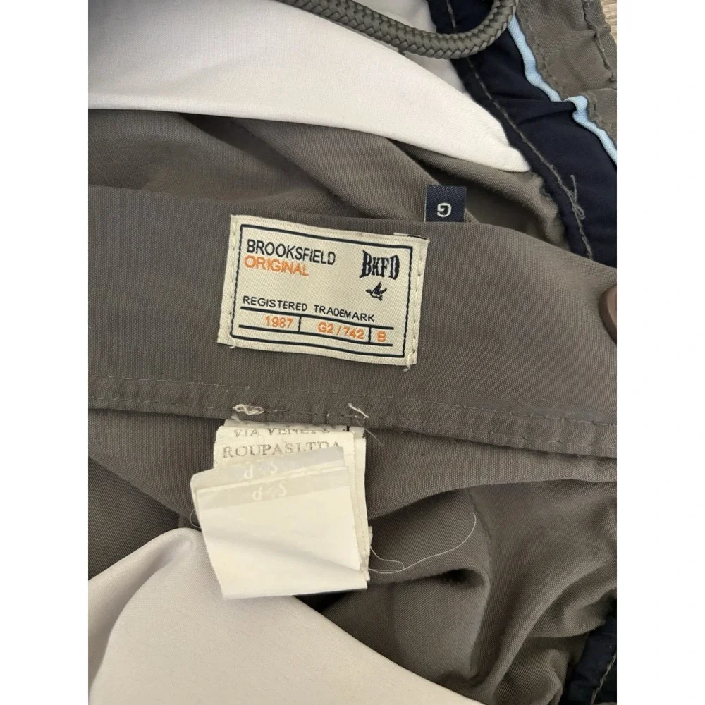 Brooksfield‎ Cargo Shorts Men's 34 Gray Gorpcore Hiking Outdoor Trails Camping